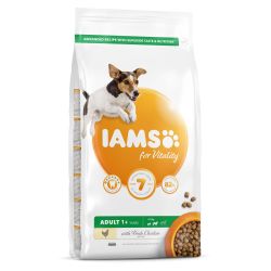 IAMS for Vitality Adult Small & Medium Dog Food with Fresh chicken, 12kg