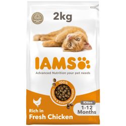 IAMS for Vitality Kitten Food with Fresh chicken, 2kg - Pets Fayre