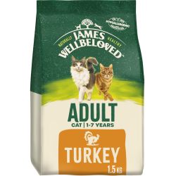 James Wellbeloved Adult Dry Cat Food Turkey, 1.5kg