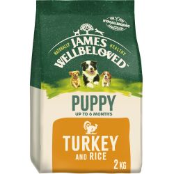 James Wellbeloved Puppy Complete Dry Dog Food Turkey & Rice, 2kg