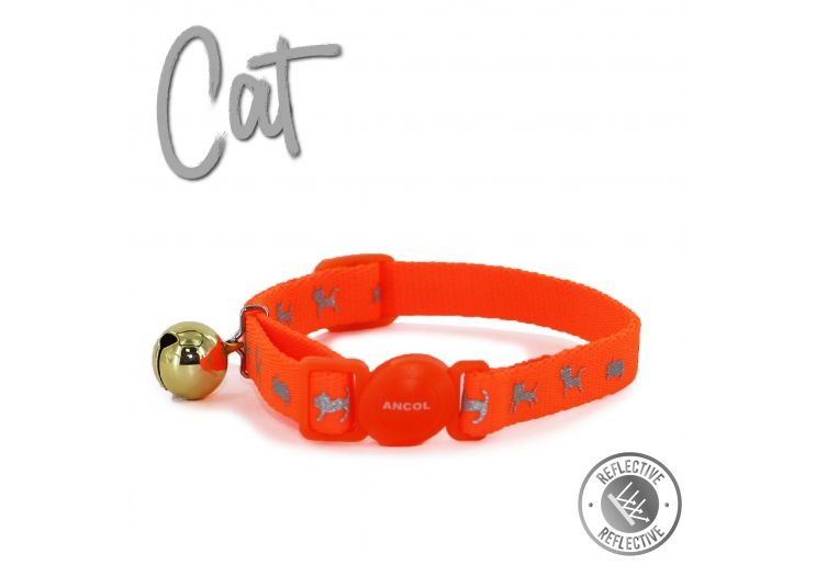 Ancol High Vis Cat Collar Orange