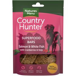 Country Hunter Superfood Bar Salmon & White Fish with Cranberries & Kelp, 100G - Pets Fayre