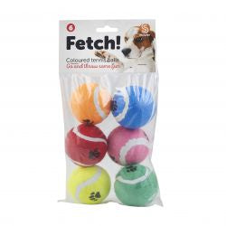 Ruff 'N' Tumble Fetch Tennis Balls x 6 - Pets Fayre