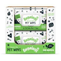 Bugalugs Bio Degradable Pet Wipes, 110's