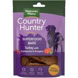 Country Hunter Superfood Bar Turkey with Cranberries & Pumpkin, 100G - Pets Fayre