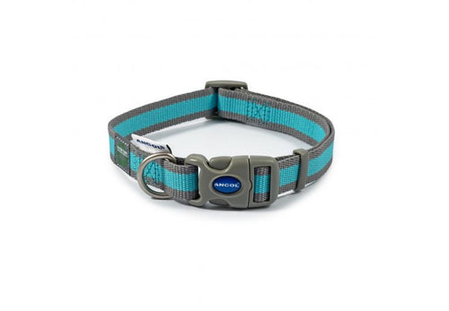 Ancol Blue & Grey Made From Collar Large - Pets Fayre