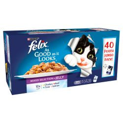 Felix Pouch As Good As It looks Mixed Selection in Jelly 40 pack - Pets Fayre