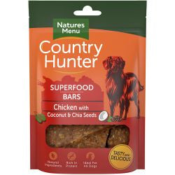 Country Hunter Superfood Bar Chicken with Coconut & Chia Seeds, 100G - Pets Fayre