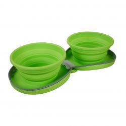Rosewood Travel Double Zip Bowls - Pets Fayre