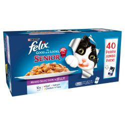 Felix Pouch As Good As It Looks Senior Mixed Selection in Jelly 40 pack, 100g